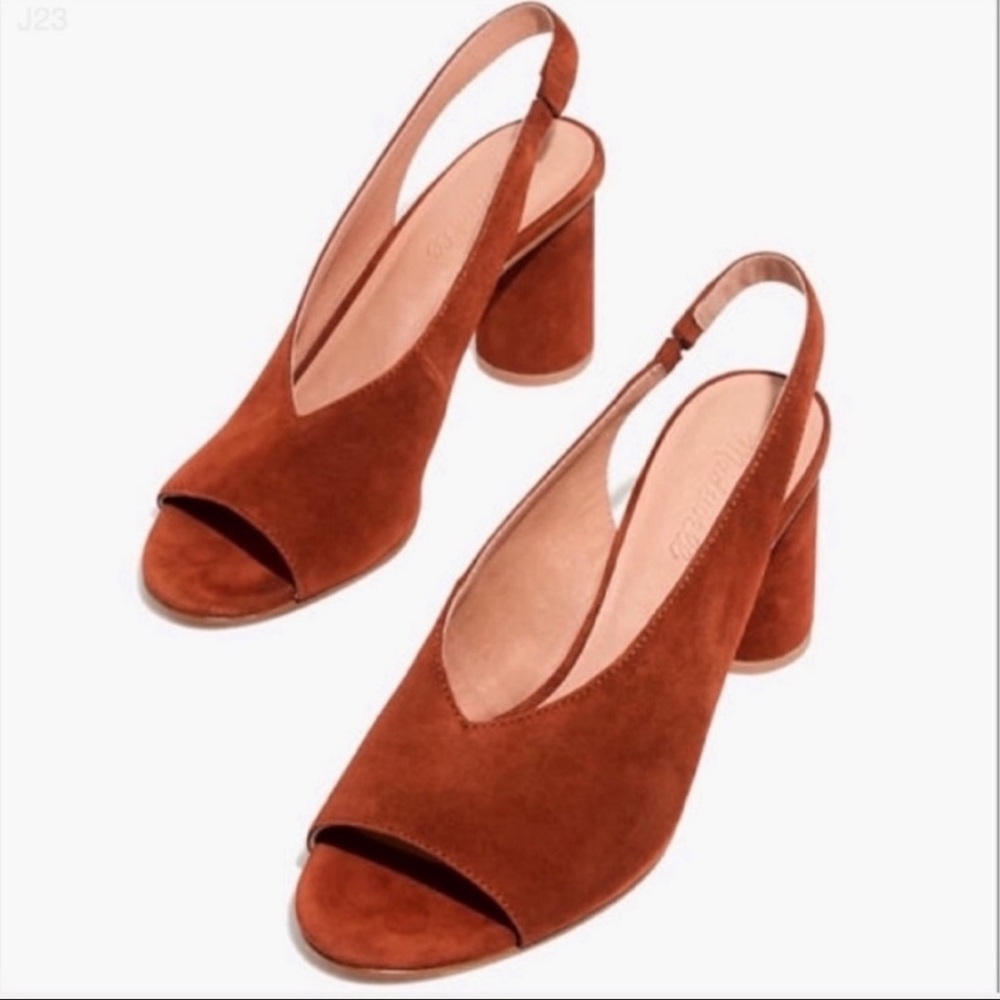 Madewell Alana Slingback Suede Heels